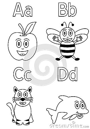Alphabet Coloring on Coloring Alphabet For Kids  1